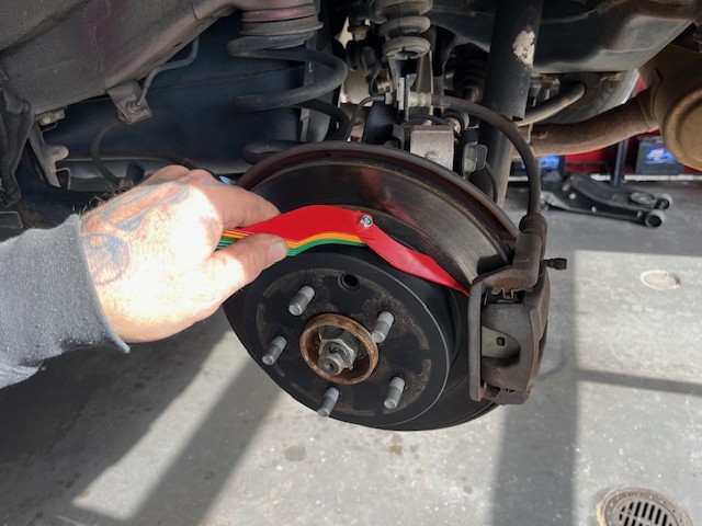 Measuring Brakes Cobb Tire and Auto Repair Greenville SC 29615